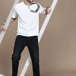 The Roadster Lifestyle Co Men Cotton Mid-Rise Slim Fit Jeans image 4