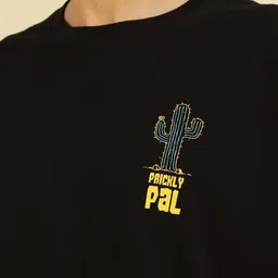 Mast & Harbour Men Printed Drop-Shoulder Sleeves Bio Finish Applique T-shirt image 5