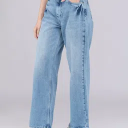 killer Women Loose Fit Mid Rise Blue Jeans image 4