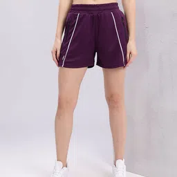 hrx by hrithik roshan Solid Women Purple Sports Shorts-picture-25