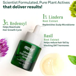 oziva Hair Vitamins (with Biotin & Iron)for Hair Regrowth & Advanced Hair Growth Serum image 4