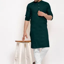 lyplo Men Cotton Blend Kurta Pyjama Set-picture-10