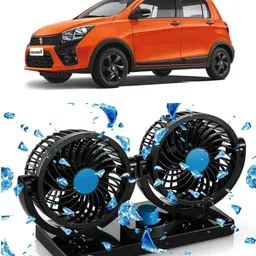 enfield works Car Fan 12V 360 Head 2 Speed Quiet Strong for All Auto Vehicles-CF293 Car Interior Fan image 1