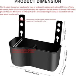 oshotto (FT-07) Back Seat Cup Holder and Storage Box For Mitsubishi Pajero Sport Tray Table image 3