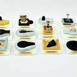 the monumet shop Esmaric 12 Jyotirlinga Miniatures | Set Of 12 Jyotirling Statue Decorative Showpiece - 10 cm-picture-24