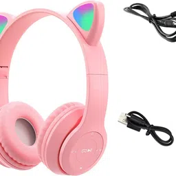 Premium Quality Headset with Microphone For Girls/Boys Cat Headphone Bluetooth Headset-image-39