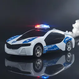 smart boy RC Police Car with Lights & Smoke Effect for Kids M-6886 image 2