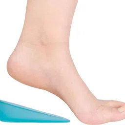 BOS MEDICARE Silicone Gel Heel Pad Foot Support (Blue) medium size Silicone Heel Accessories Regular Shoe Insole image 2