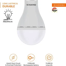 propsun 12 W Inverter Round B22 Inverter Bulb image 3