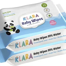 klara 99% Pure Water Baby Wipes with Aloe Vera | Rash-Free & Paraben-Free | Pack of 2-picture-21