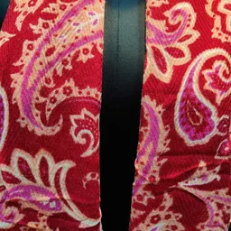 rudraoverseas Printed Wool Blend Women Red Scarf image 3