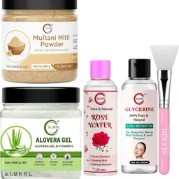 slukrl Aloe Vera Gel and Multani Mitti for Skin Glow & Hair Fall Control Women & Men Glycerine-picture-22