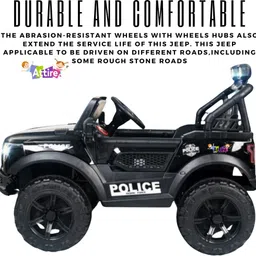 attire Adventure Unleashed: Rechargeable Jeep for Kids with LED Lights Jeep Battery Operated Ride On image 2