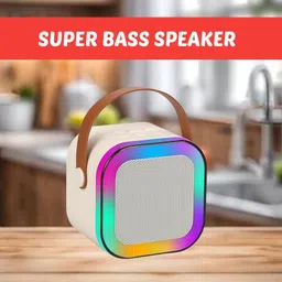 SYARA W12 (PORTABLE WIRELESS BLUETOOTH SPEAKER) Dynamic Thunder Sound & RGB LightY436 10 W Bluetooth Laptop/Desktop Speaker image 1