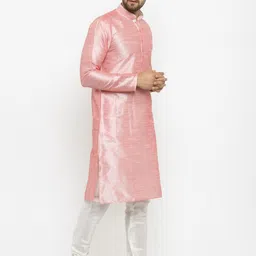 larwa Men Silk Blend Kurta Churidar Set image 3