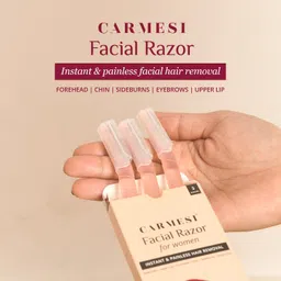 carmesi Facial & Body Razor Combo | Pack of 3 Facial Razors and Pack of 1 Body Razor, Women image 2