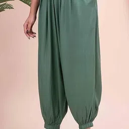 pwc Solid Rayon Women Harem Pants image 2