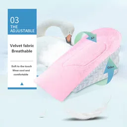 house of quirk 2-Layer Silicone Heel Cushion Height Increase Insoles Up to 3.5 cm Silicone Heel Regular Shoe Insole image 3