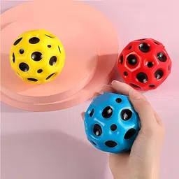 aapeshwar Bouncing Moon Ball for Kids Soft Rubber Bounce Ball Toy Best Gift Handball image 3