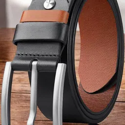 Men Formal Black Genuine Leather Belt-image-37