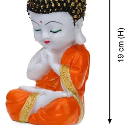 flipkart perfect homes HomeDecor Showpiece Beautiful Lord Meditating Position Monk Statue For Good Luck Decorative Showpiece - 10 cm image 3