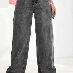 nucouths the style you love Women Regular High Rise Dark Grey Jeans-picture-13