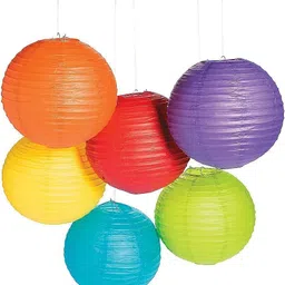 orama Multicolor Paper Hanging Lantern image 2
