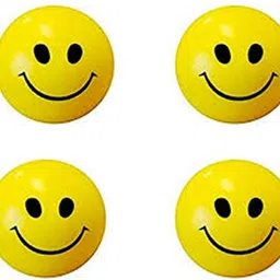 dsindustry 4 PCS Smiley Ball OR Smiley Squeeze Ball OR Soft Stress Relief Ball- 7 cm image 4
