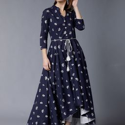 vishudh Women Printed Cotton Blend Trail Cut Kurta-picture-25