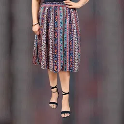 manat diva Women Printed A-line Multicolor Skirt image 1