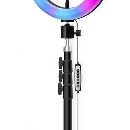 Webilla Ring Light, 13'' RGB Ring Light with adjustable Tripod Stand, Mini LED Dimmable Selfie Ring Light with Cell Phone Holder Desktop LED Lamp with USB Ring Flash-picture-30