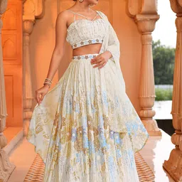 purvaja Printed Semi Stitched Lehenga Choli-picture-21