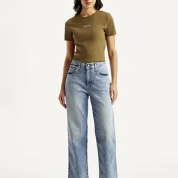 levi's Women Flared Mid Rise Blue Jeans image 2