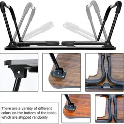 avi creation Brown Metal Portable Laptop Table image 3