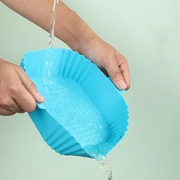 sunpantry SquareAirFryer Silicone Liners Reusable Air Fryer Silicone Basket (MultiColour1) Airfryer Tray image 3