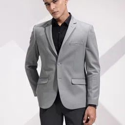 invictus Men Solid Double Breasted Formal Blazer image 3