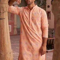 jompers Men Embroidered Viscose Rayon Straight Kurta-picture-15