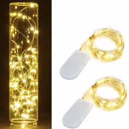 20 LEDs 2 m Yellow Steady Water Drop Rice Lights-image-5