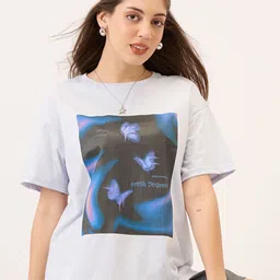 The Roadster Lifestyle Co Graphic Printed Oversized Round Neck T-Shirt-image-23