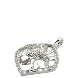 VALANOVA Women 14 Kt White Gold Lab Grown Diamond Pendant 2.82 gm image 2