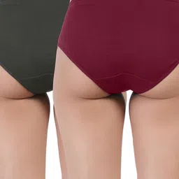 ORLIZEA women Set Of 2 Cotton Blend Hipster Briefs image 2