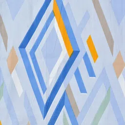 Aura Blue & White Striped Printed 144 TC Microfiber Single Bedsheet Set 1.52 m x 2.28 m image 5