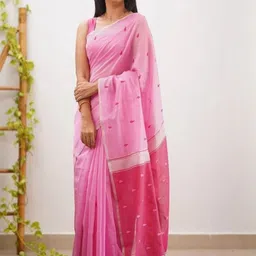 Yanthistore Woven Design Saree With Blouse Piece image 3