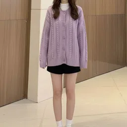 Mast & Harbour Women Cable Knit Cardigan-picture-34