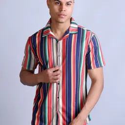 Parcel Yard Men Vertical Striped Cotton Shirt-picture-25