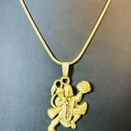 Basukiya Unisex Brass Lord Hanuman Chain image 3