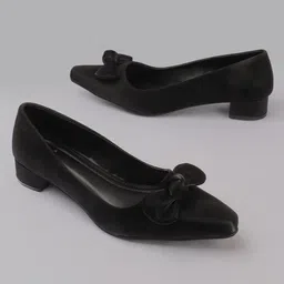 Lavie Women Block Heel Pumps with Bows-picture-14