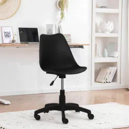 Bling Medium Back Office Chair In Black Colour By Trevi Furniture-image-2
