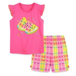 LULU & SKY Girls Printed Pure Cotton Top With Shorts-picture-39