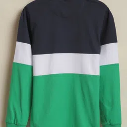 Allen Solly Junior Boys Colourblocked Polo Collar Long Sleeves Regular Fit T-shirt image 3